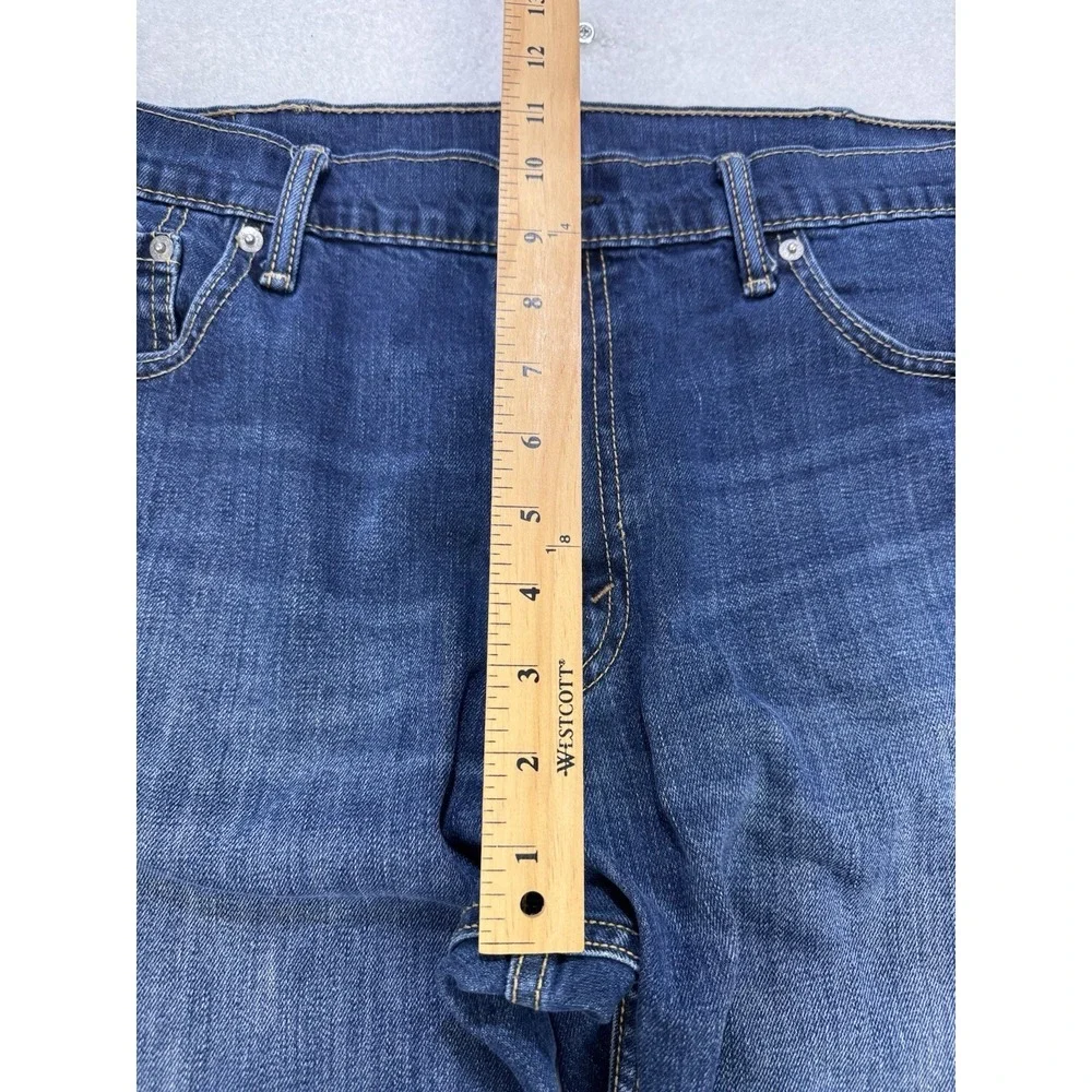 Levis 527 Jeans Men 38x25 Blue Slim Boot Distressed Whisker Denim Western -Altd.